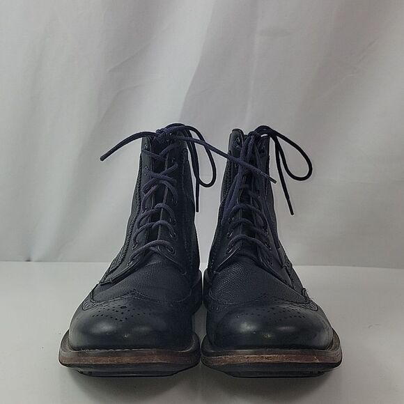 Ted Baker Derby Brogue Black Leather Men's Boots - Picture 8 of 14
